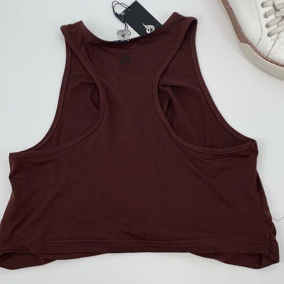 New Ryderwear Adapt Twist Cropped Tank Athleisure‎ Chocolate Brown Large - Picture 9 of 14